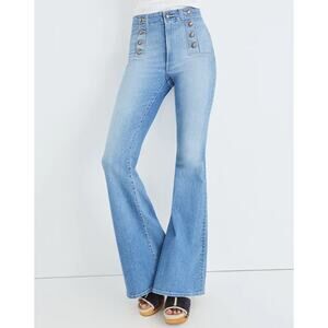 VERONICA BEARD Sheridan High Rise Flare Sailor Jeans Sodalight Revolve 29 $400
